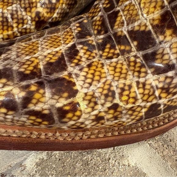 Ferrini Women’s Leather Faux Snakeskin Cowboy Boots Size 7 - Picture 9 of 14